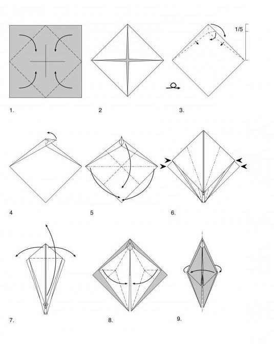 оригами схемы цветов для начинающих