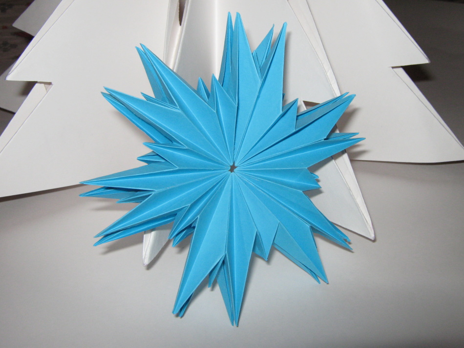 Снежинка оригами, фото 5