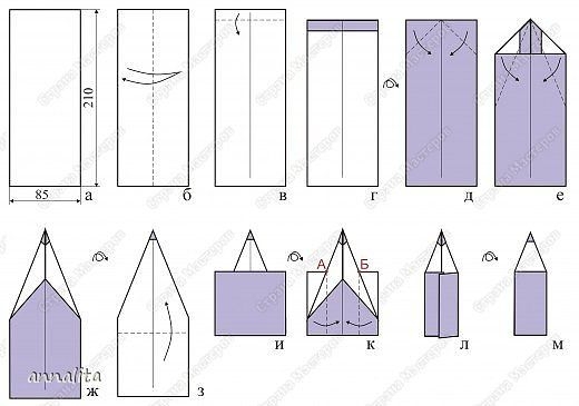 Как сделать закладку карандаш из бумаги своими руками