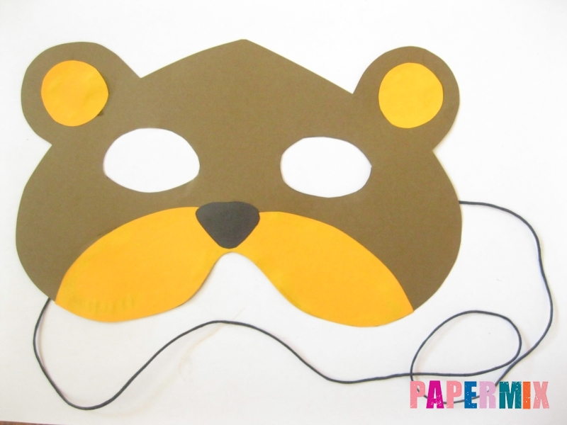 Как сделать маску медведя из бумаги своими руками - шаг 11