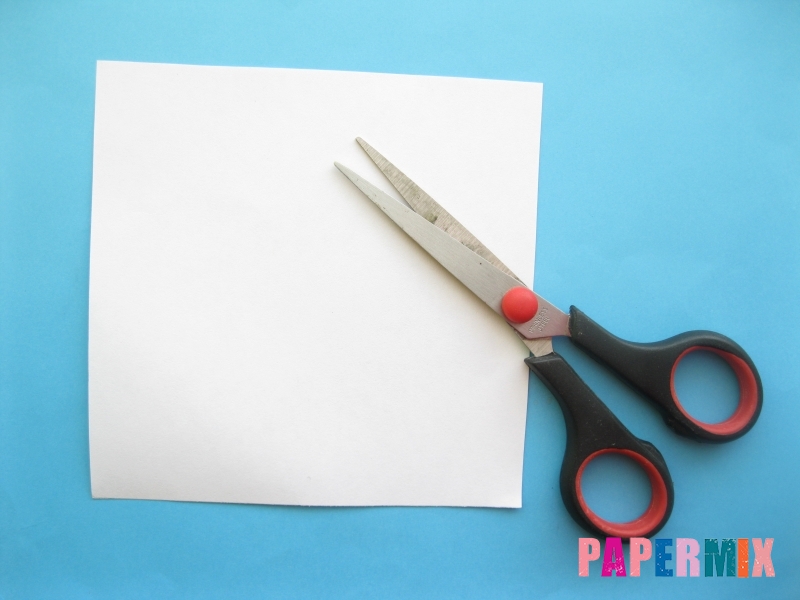 Как сделать закладку зайчик из бумаги поэтапно - шаг 1