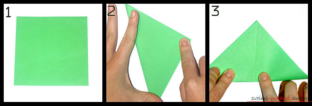 Оригами, изготовление простой вазы из разноцветной бумаги. Фото №2
