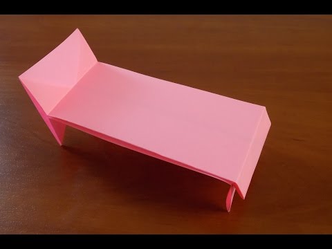 How to make a bed of paper for dolls. Origami bed of paper with your own hands