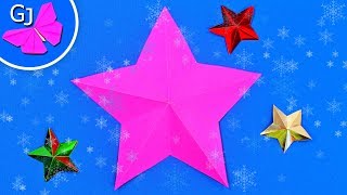 Пятиугольная Звезда из бумаги / Поделки на Новый Год