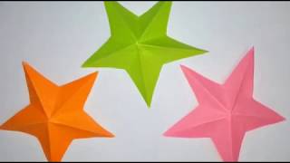Пятиконечная звезда из бумаги, оригами, просто и красиво, видео-урок