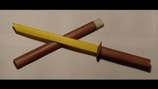 Как сделать меч из бумаги