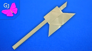Боевой Топор из бумаги Оригами / Поделка для мальчиков