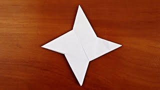 Как сделать сюрикен из бумаги. Оригами сюрикен из бумаги / How To Make a Paper Ninja Star (Shuriken)