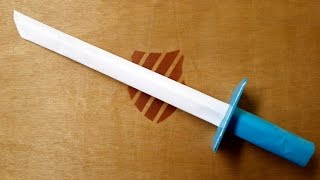 How to Make -Как сделать меч из бумаги(Японский меч самурая катана)