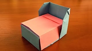 как сделать оригами кровать из бумаги для кукол своими руками Origami bed