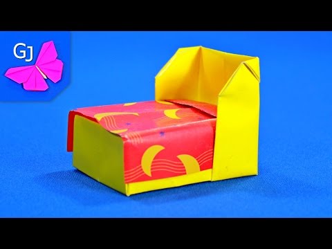 How to Make a Paper Bed :: Origami for doll