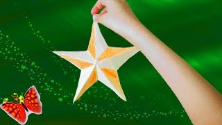 Как сделать звезду из бумаги быстро и легко, оригами DIY. На 9 мая!