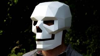 Как сделать шлем-маску череп из бумаги (1 часть)/How to build a Wintercroft Mask