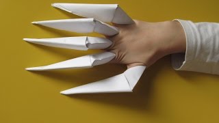 Легкое оригами на хэллоуин. Когти