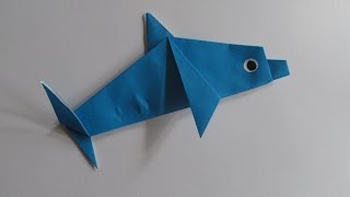ДЕЛЬФИН Легкое Оригами из Бумаги для Начинающих / Еasy Origami Dolphin