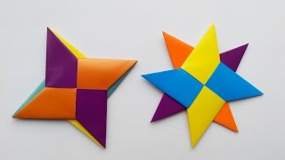 Двойная Звезда Ниндзя (Сюрикен) оригами, Double Star Ninja (Shuriken) origami
