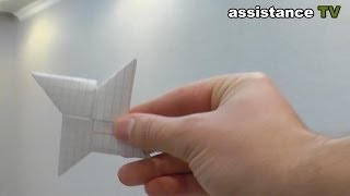 Летающий сюрикен из бумаги / Оригами из бумаги - Paper Ninja Star
