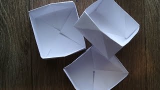 Как сделать коробочку из бумаги с крышкой. Оригами из бумаги