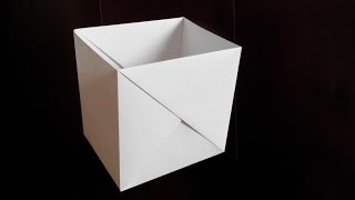 Коробочка квадратная оригами, Square origami box