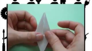 Как сделать оригами журавлика , как сделать журавлика из бумаги