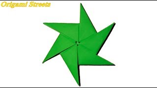 Как сделать звёздочку ниндзя из бумаги. Оригами сюрикен
