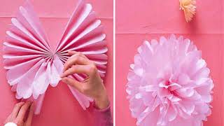как сделать цветы из креповой бумаги своими руками