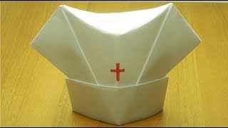 Как сделать медицинскую шапку из бумаги оригами