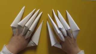 БУМАЖНЫЕ КОГТИ. Легкое оригами для начинающих