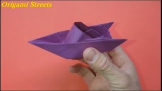 Как сделать катер из бумаги Оригами катер из бумаги Origami boat