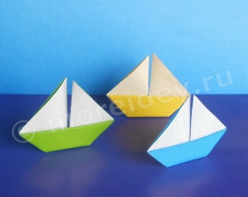 поделка кораблик оригами со схемой