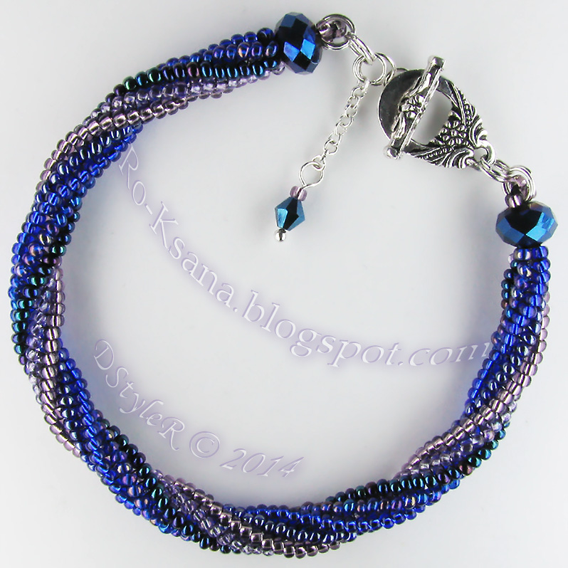 Beaded bracelet “Night Lights” twisted tubular herringbone ndebele 
Браслет “Ночные огоньки” спиральный жгут ндебеле из бисера бижутерия хендмейд