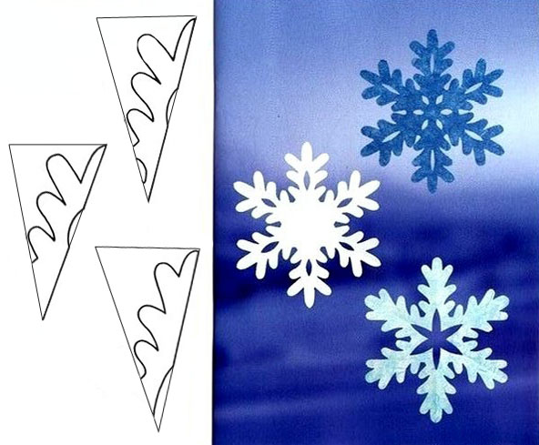 Схемы снежинок из бумаги