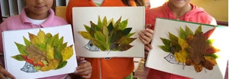 Аппликация "Ежик" из листьев клена для 1 класса с фото и видео