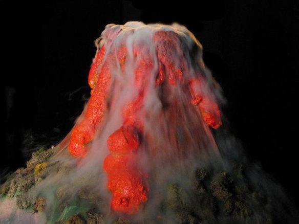 как сделать вулкан из пластилина