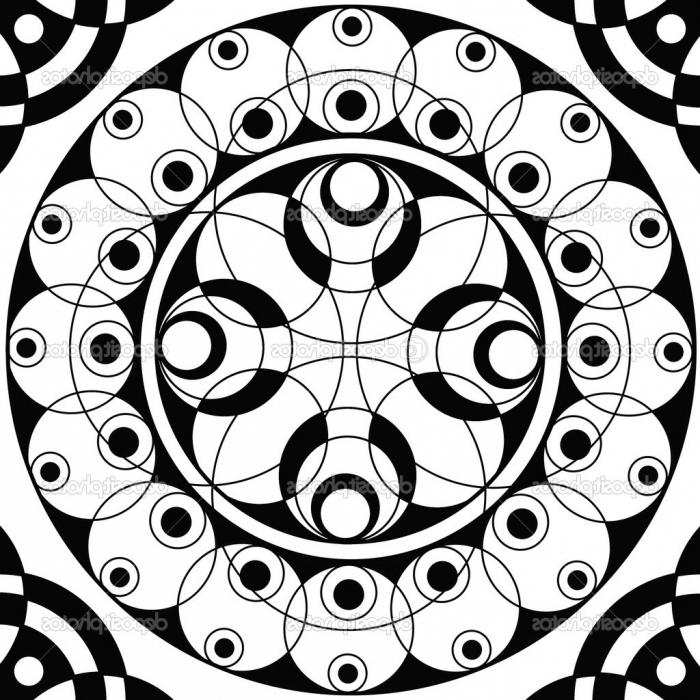 геометрический орнамент в круге 