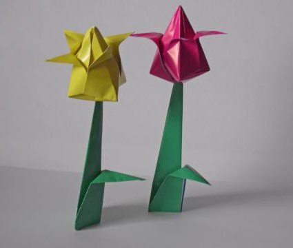 оригами тюльпан схема для детей