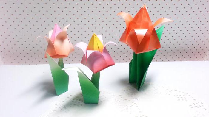 оригами тюльпан из бумаги своими руками