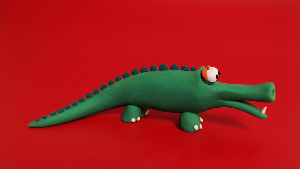 крокодил из пластилина