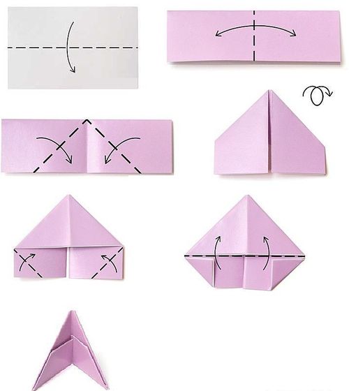 Изготовление треугольного модуля оригами