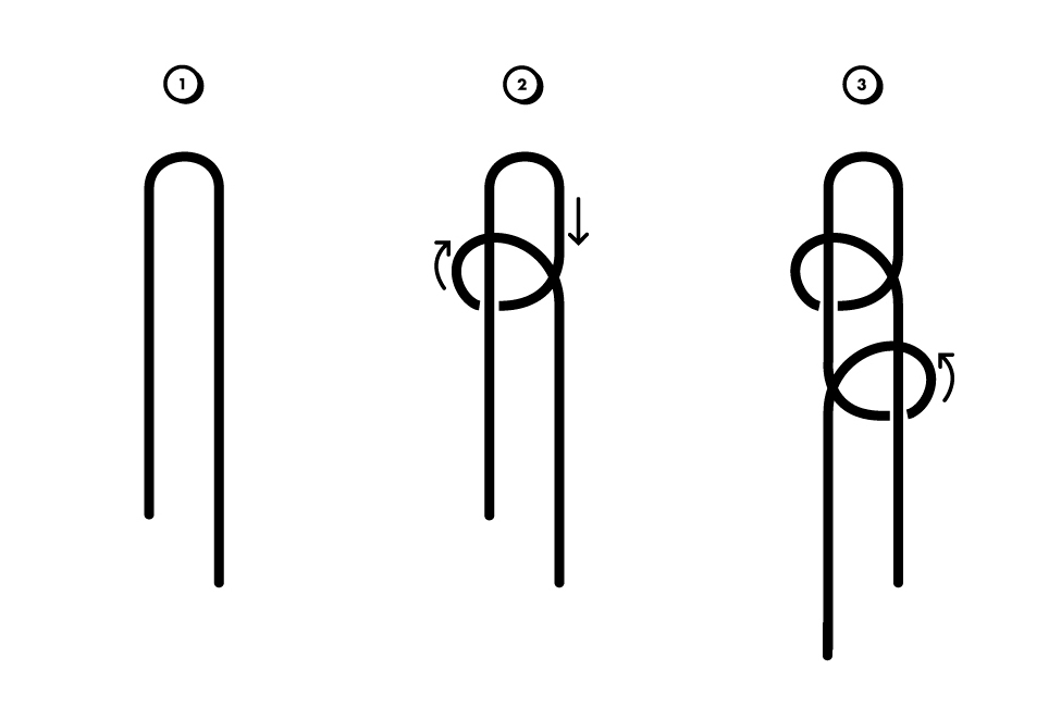 Схема плетения тату-чокера из проводов от наушников