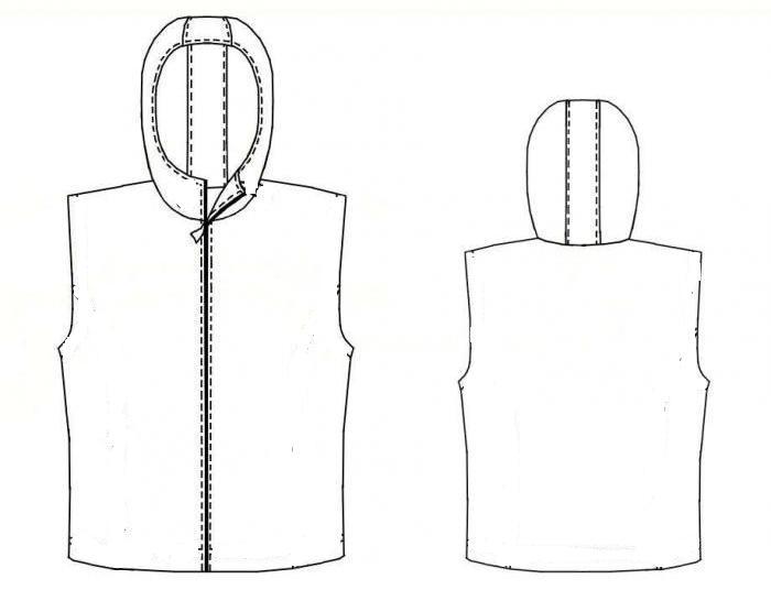 Как сшить удлиненный жилет из искусственного меха мужской: выкройка с капюшоном