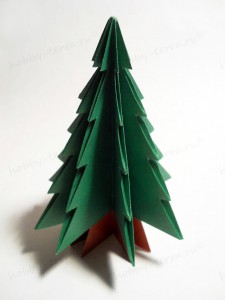 Новогодняя-оригами-елка-12