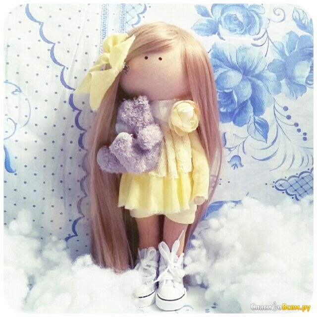 Текстильная кукла "Снежка" фото