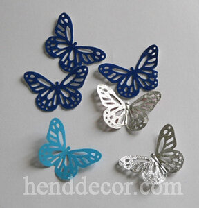 Бумажный коллаж с бабочками