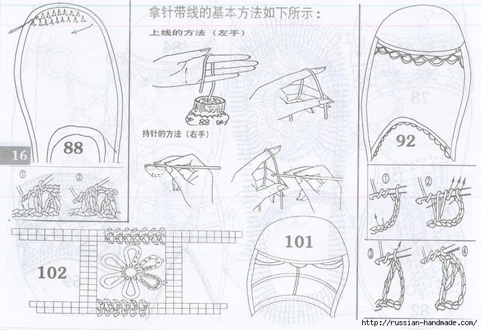 Вязаная крючком летняя обувь. Схемы (12) (700x481, 256Kb)