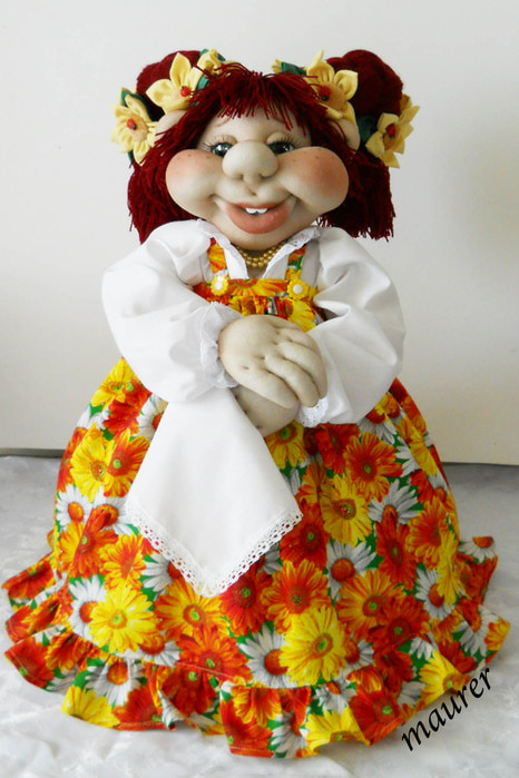 Авторская кукла Куклы-грелки на чайник или кастрюльку., баба на чайник, Руч
