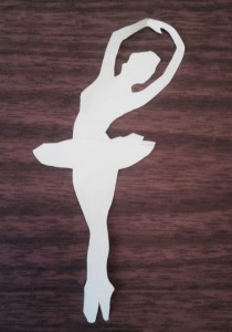 бумажная снежинка-балерина