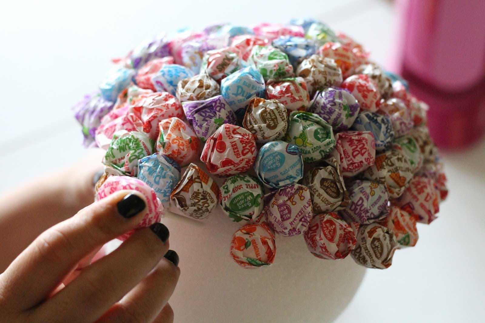 Топиарий из конфет:пошаговое фото с конфетами