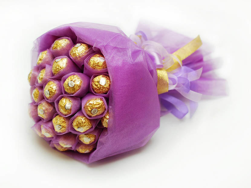 Топиарий из конфет:пошаговое фото с конфетами