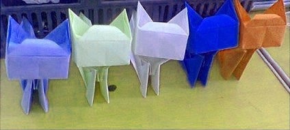 Классическое оригами Котики